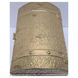 Vintage Textured Gold Metal Treasure chest Type Box