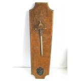 Large Lot of Vintage Medieval Wall Decor - Including Plaque w/Removeable Swords