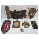 Large Lot of Vintage Medieval Wall Decor - Including Plaque w/Removeable Swords