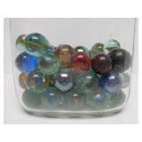 Estate Lot of Vintage Marbles - Some Larger