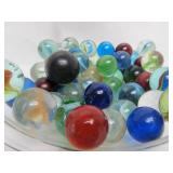 Estate Lot of Vintage Marbles - Some Larger