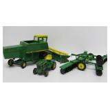 Larger Diecast Metal JOHN DEERE Tractor & Farm Implement Toys