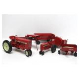 Larger Diecast Metal International Harvester etc Tractor & Farm Implement Toys