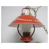 Great Condition Mid Century Tole Metal Hanging Pendant Lamp