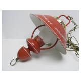 Great Condition Mid Century Tole Metal Hanging Pendant Lamp