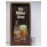 Large Working Vintage MILLER High Life Lighted Beer Sign 'It's Miller Time'