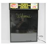 Working Vintage Lighted SCHMIDT BEER Advertising Menu Board Sign