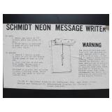 Working Vintage Lighted SCHMIDT BEER Advertising Menu Board Sign
