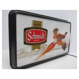 Working Vintage Lighted SCHMIDT BEER Advertising Sign w/Pheasant