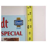 Group of Vintage SCHMIDT BEER Advertising Carboard Signs & other Items