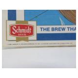 Group of Vintage SCHMIDT BEER Advertising Carboard Signs & other Items