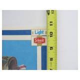 Group of Vintage SCHMIDT BEER Advertising Carboard Signs & other Items