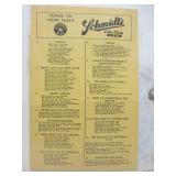 Group of Vintage SCHMIDT BEER Advertising Carboard Signs & other Items