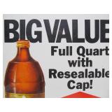 NOS Vintage GRAIN BELT Advertising Beer Sign Poster