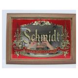 Vintage SCHMIDT BEER Advertising Mirror Sign