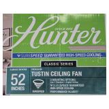 New Unused HUNTER 52' Tustin Brushed Nickel Ceiling Fan