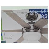 New Unused HUNTER 52' Tustin Brushed Nickel Ceiling Fan