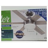 New Unused HUNTER 52' Tustin Brushed Nickel Ceiling Fan