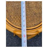 Mid Century Rattan / Tiki Style Oval Bar w/Oval Tray Top