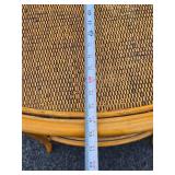 Mid Century Rattan / Tiki Style Oval Bar w/Oval Tray Top