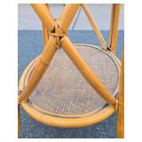 Mid Century Rattan / Tiki Style Oval Bar w/Oval Tray Top