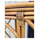 Mid Century Rattan / Tiki Style Oval Bar w/Oval Tray Top