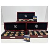 3 Complete Sets Diana Princess of Wales Legacy Gold Proof Coin Sets