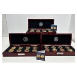 3 Complete Sets Diana Princess of Wales Legacy Gold Proof Coin Sets