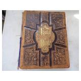 Vintage Holy Bible Dates inside cover 1876
