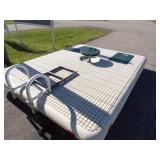 8'x10'  Otter Island Swim Raft with Ladder, Lounge Seats and Table