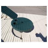 8'x10'  Otter Island Swim Raft with Ladder, Lounge Seats and Table