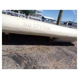 8'x10'  Otter Island Swim Raft with Ladder, Lounge Seats and Table