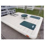 8'x10'  Otter Island Swim Raft with Ladder, Lounge Seats and Table