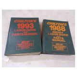 Pair of Chilton's 1993 and 1988 Parts Manual
