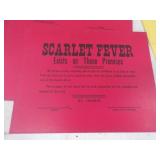 Vintage Original Diphtheria and Scarlet Fever Signs