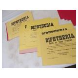 Vintage Original Diphtheria and Scarlet Fever Signs