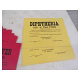 Vintage Original Diphtheria and Scarlet Fever Signs