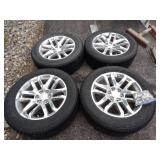 Set of 4 20' Chevy Rims and Tires came off of 2014