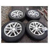 Set of 4 20' Chevy Rims and Tires came off of 2014