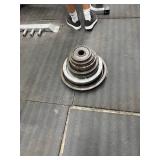Exercise weights 2-45lb 2-35lb 2-25lb 2-10lb 2-5lb and 2-2.5lb   