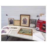 Vintage Framed Artwork and Advertising, Car Prints