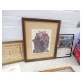 Vintage Framed Artwork and Advertising, Car Prints