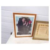 Vintage Framed Artwork and Advertising, Car Prints