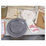 Perham Trivia Game, Purple Heart License Plate, Homer Hankie, Commemorative plates and cups