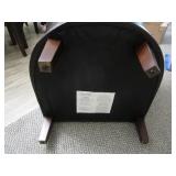 Rounded occasional chair  Brown o...