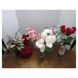 Flowers and vases  silks...