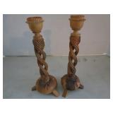 Wooden handmade candlesticks (for t...