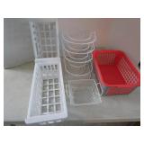 Freezer storage bins, baskets, plat...