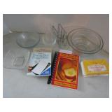 Bowls (5) various sizes, napkin hol...
