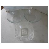 Bowls (5) various sizes, napkin hol...